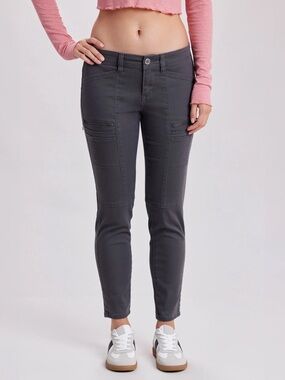 Y2K UNIONBAY Charcoal Skinny Moto Pants